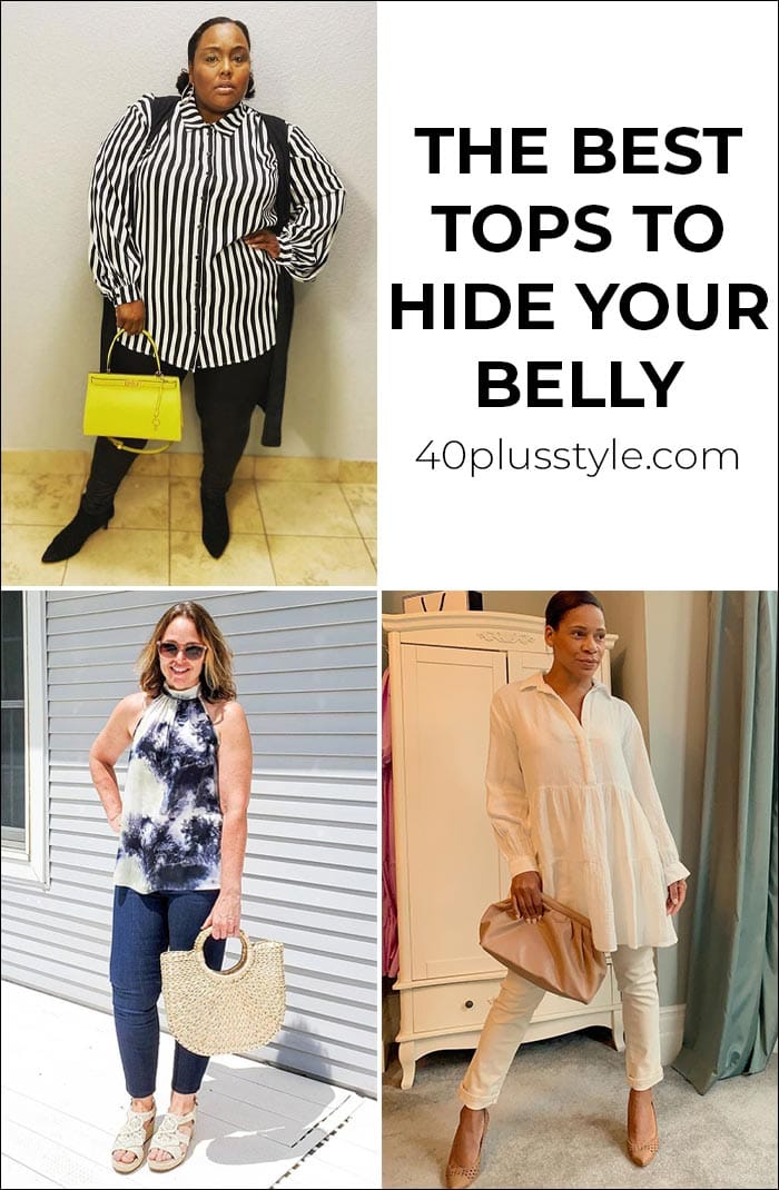 The best tops to hide your tummy | 40plusstyle.com