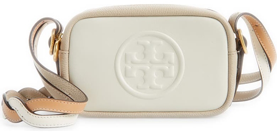 Tory Burch Perry Bombé Leather Mini Crossbody Bag | 40plusstyle.com