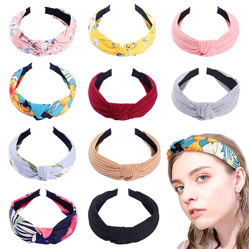 10 pack knot headbands | 40plusstyle.com