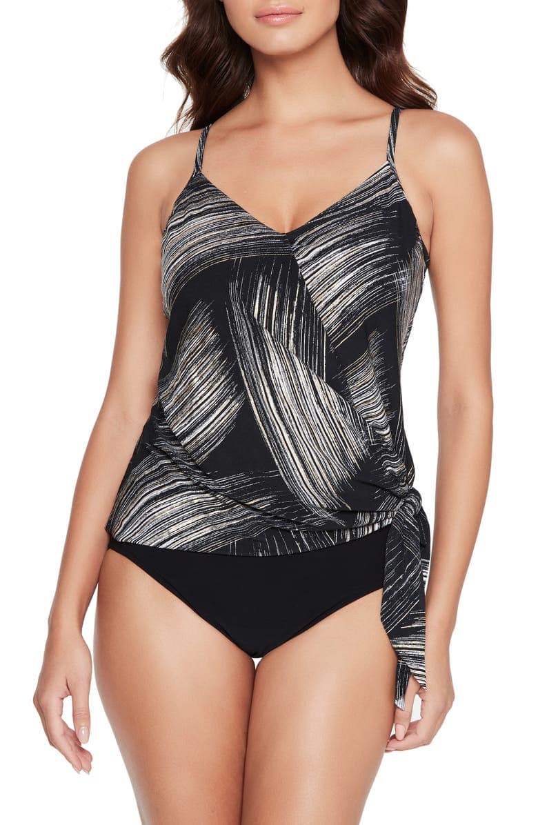 Magicsuit Alex Stroke of Luck Side Tie Tankini Top | 40plusstyle.com