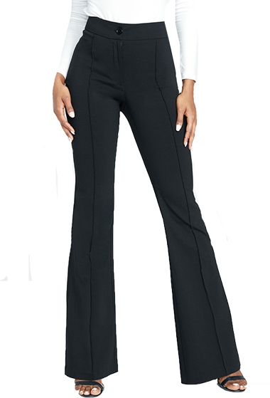 Alloy Apparel Tall high waist flare dress pants | 40plusstyle.com