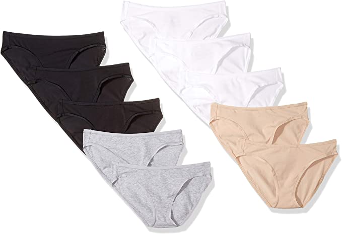 Most comfortable women's underwear - Amazon Essentials cotton stretch bikini panties | 40plusstyle.com