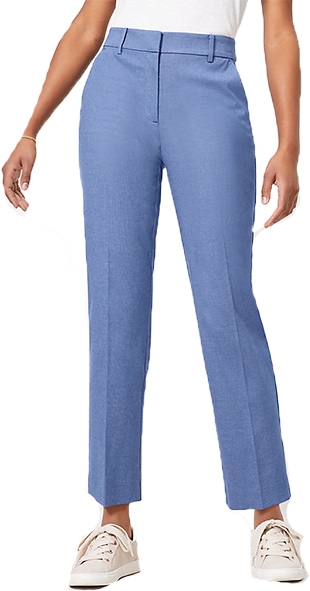 LOFT Tall curvy straight pants in stretch double weave | 40plusstyle.com