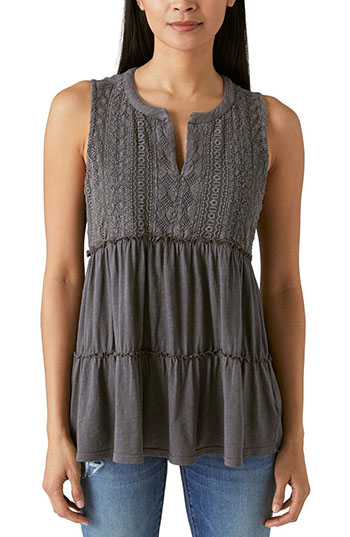 Clothes for tall women - Lucky Brand tunic | 40plusstyle.com