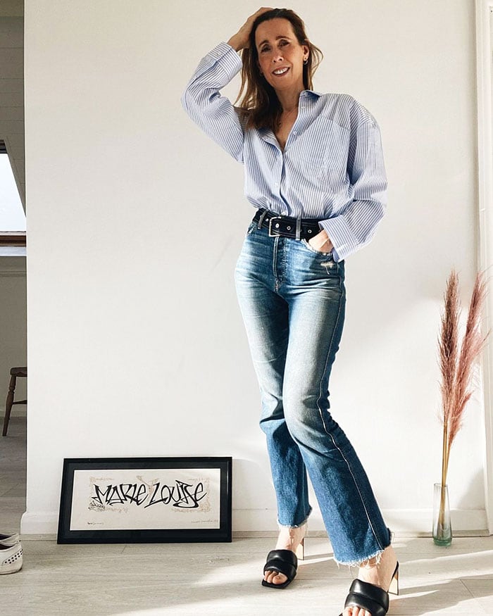 Clothes for tall women - Marie-Louise in long jeans | 40plusstyle.com