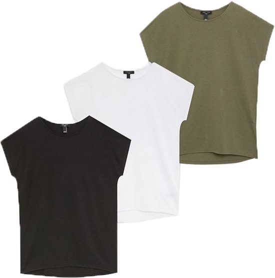 New Look Tall 3-pack crew neck  T-shirts | 40plusstyle.com