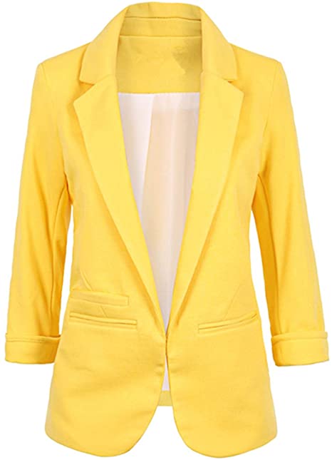 Lrady casual open front blazer | 40plusstyle.com