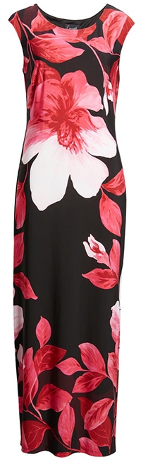 Connected Apparel floral maxi dress | 40plusstyle.com