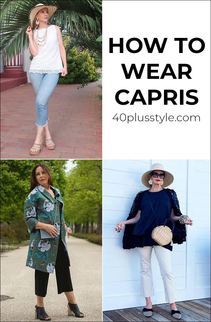 How to wear capris or cropped pants | 40plusstyle.com