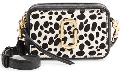 The Marc Jacobs The Softshot 17 Genuine Calf Hair & Leather Crossbody Bag | 40plusstyle.com