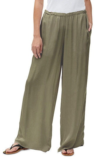 Michael Stars wide leg pants | 40plusstyle.com