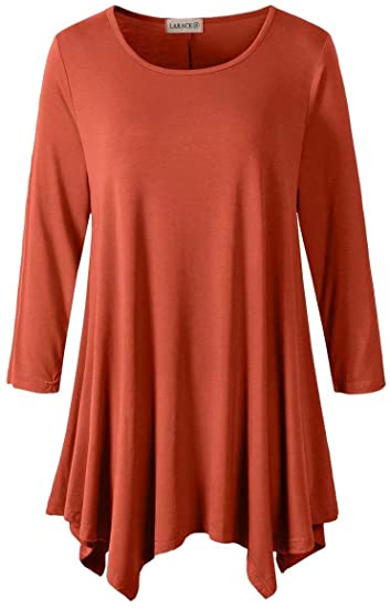 Orange swing top | 40plusstyle.com