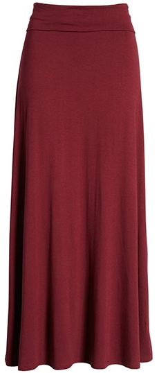 Loveappella roll top maxi skirt | 40plusstyle.com