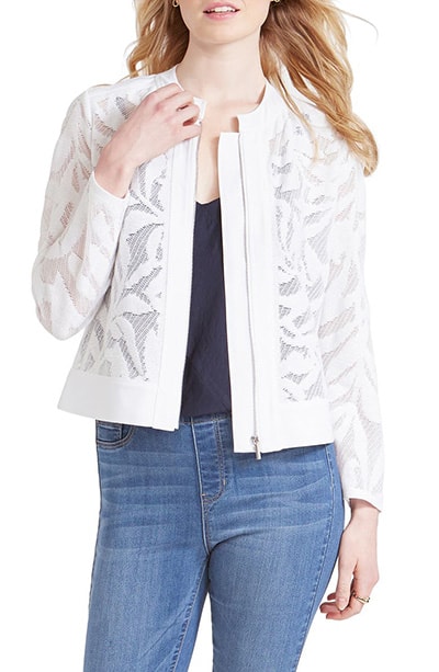 White cropped jacket on sale to wear over dress