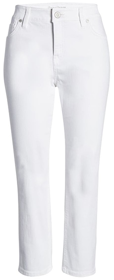 Tommy Bahama twill high waist crop white jeans | 40plusstyle.com