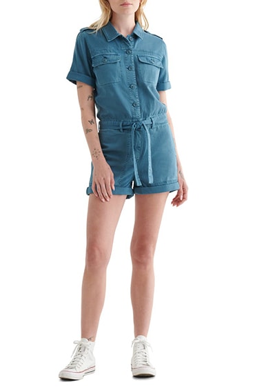 Lucky Brand Rain or Shine Twill Romper | 40plusstyle.com