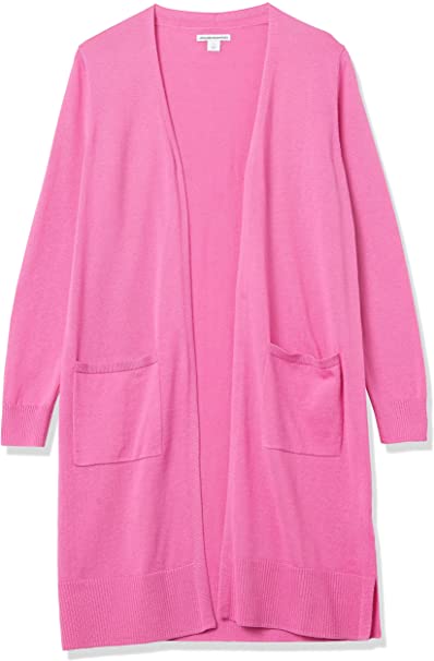 Amazon Essentials Lightweight Long-Sleeve Longer Length Cardigan | 40plusstyle.com