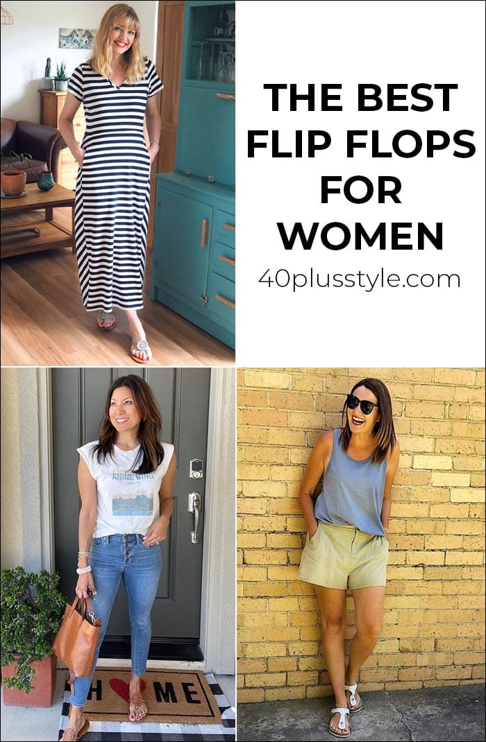 The best flip flops for women for beach, pool or everyday casual | 40plusstyle.com