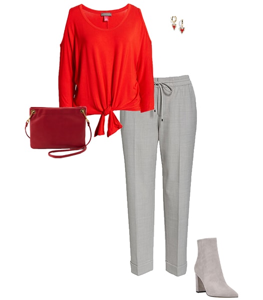 Red and hot sale gray clothes