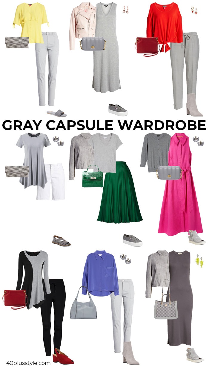 A capsule wardrobe on how to wear gray | 40plusstyle.com