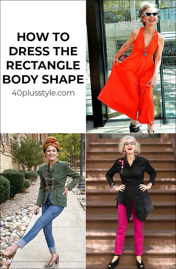 A style guide and capsule wardrobe for the rectangle body shape | 40plusstyle.com