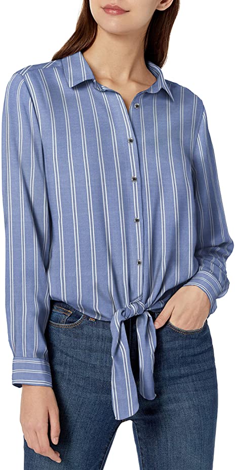 Amazon prime day - Goodthreads Modal Twill Tie-Front Shirt | 40plusstyle.com