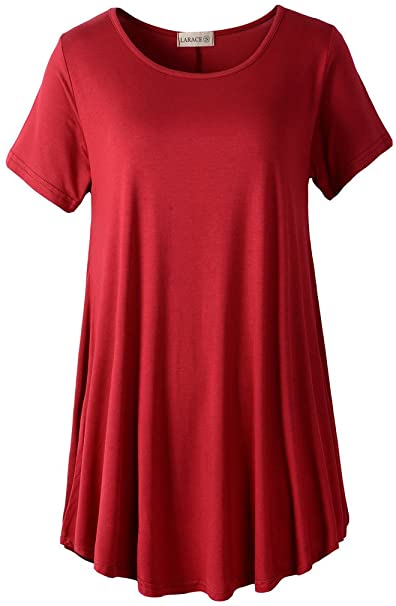 Amazon prime day - LARACE Short Sleeves Flare Tunic Top | 40plusstyle.com