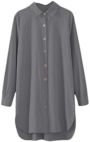 Minibee button down tunic blouse | 40plusstyle.com