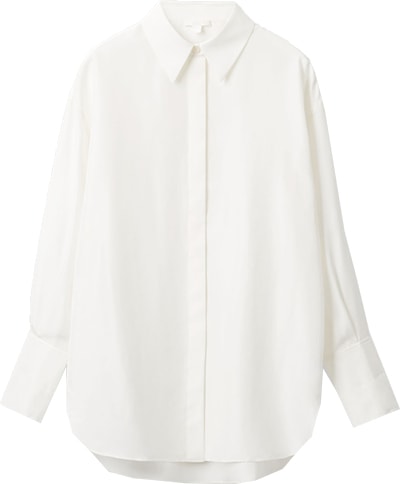 COS silk oversized shirt | 40plusstyle.com