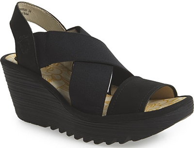 Fly London cross wedge sandal | 40plusstyle.com