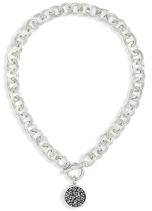 Karine Sultan crystal cluster necklace | 40plusstyle.com