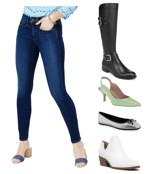 Shoes and boots to wear with skinny jeans | 40plusstyle.com