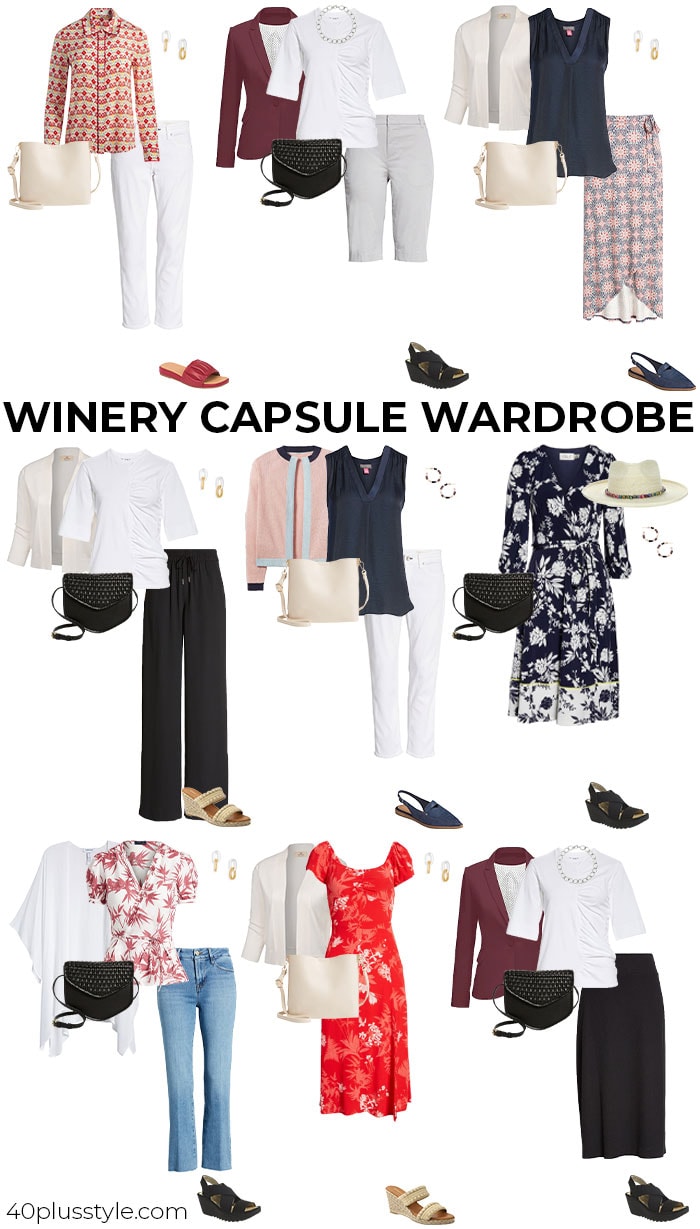 Winery capsule wardrobe | 40plusstyle.com