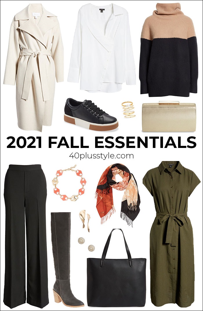 All the 2021 fall essentials you need to create your new season 2021 outfits | 40plusstyle.com