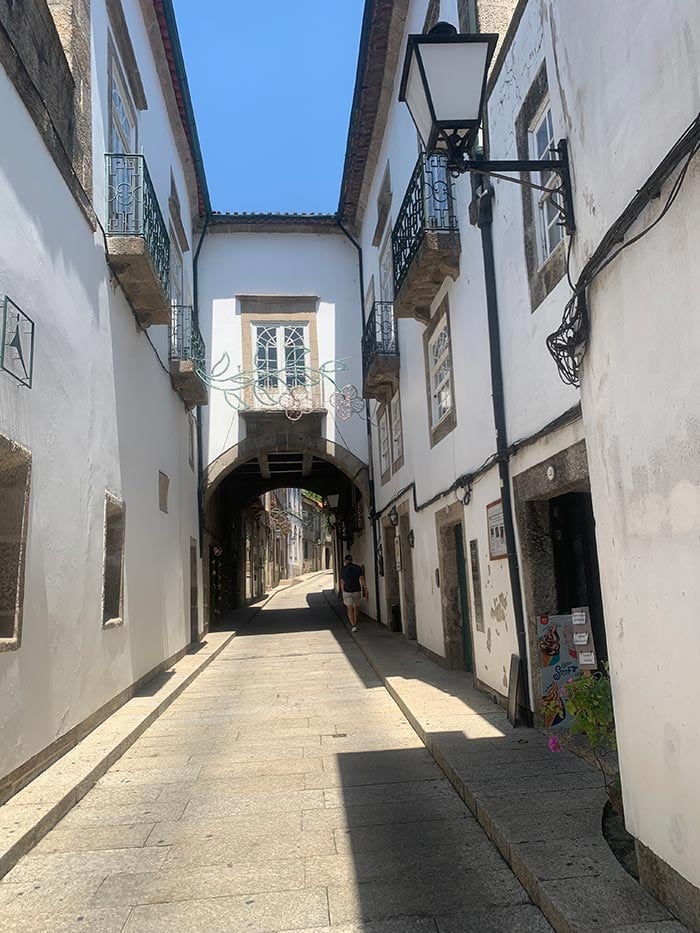 old medieval street in Guimares