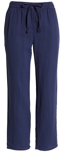 Caslon textured cotton pull-on pants | 40plusstyle.com