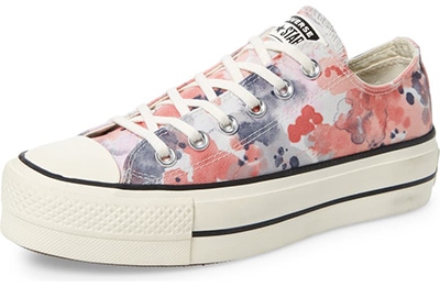 Chuck Taylor® All Star® washed floral platform sneaker | 40plusstyle.com