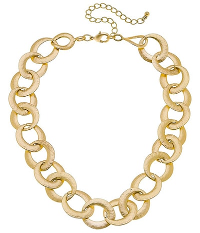 Canvas Jewelry chain link necklace | 40plusstyle.com