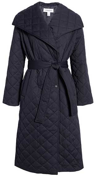 Nordstrom quilt trench coat | 40plusstyle.com