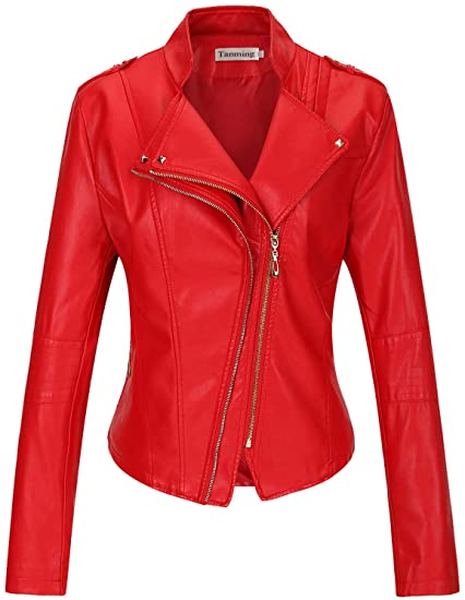 Tanming faux leather moto jacket | 40plusstyle.com