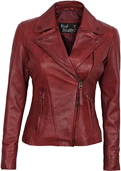 Decrum asymmetrical leather jacket | 40plusstyle.com