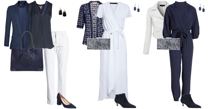 navy and white outfit ideas | 40plusstyle.com