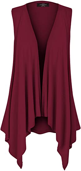 Draped vest cardigans are perfect to hide your tummy | 40plusstyle.com
