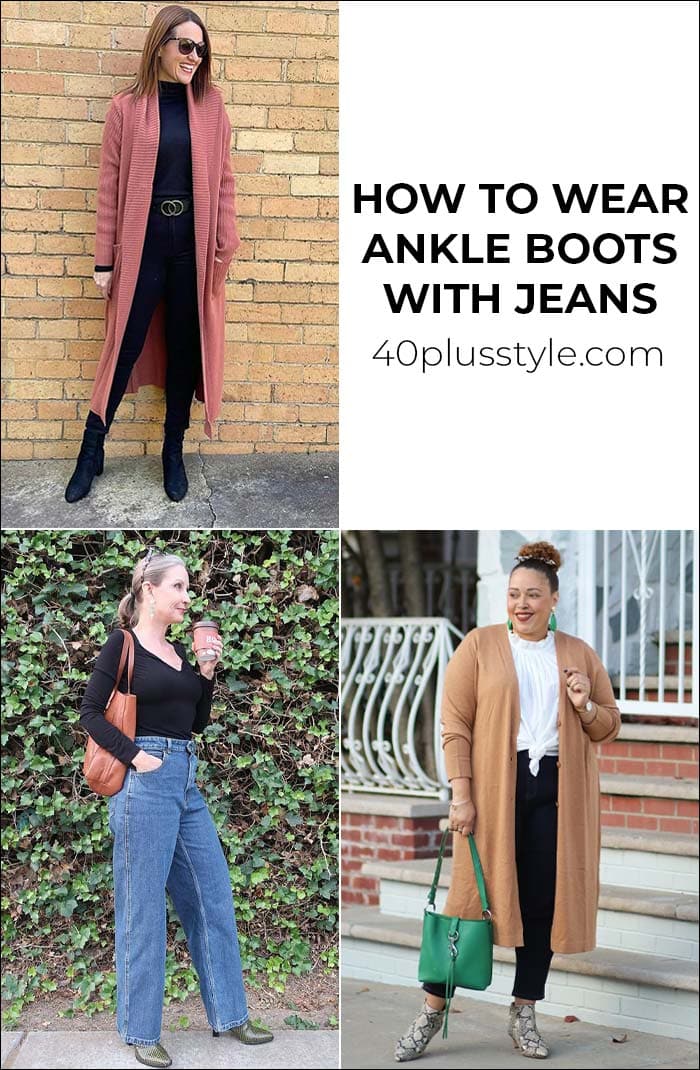  como usar botins com jeans-e as melhores botins para escolher nesta temporada / 40plusstyle.comcomo usar botins com jeans - e os melhores botins para escolher nesta temporada | 40plusstyle.com