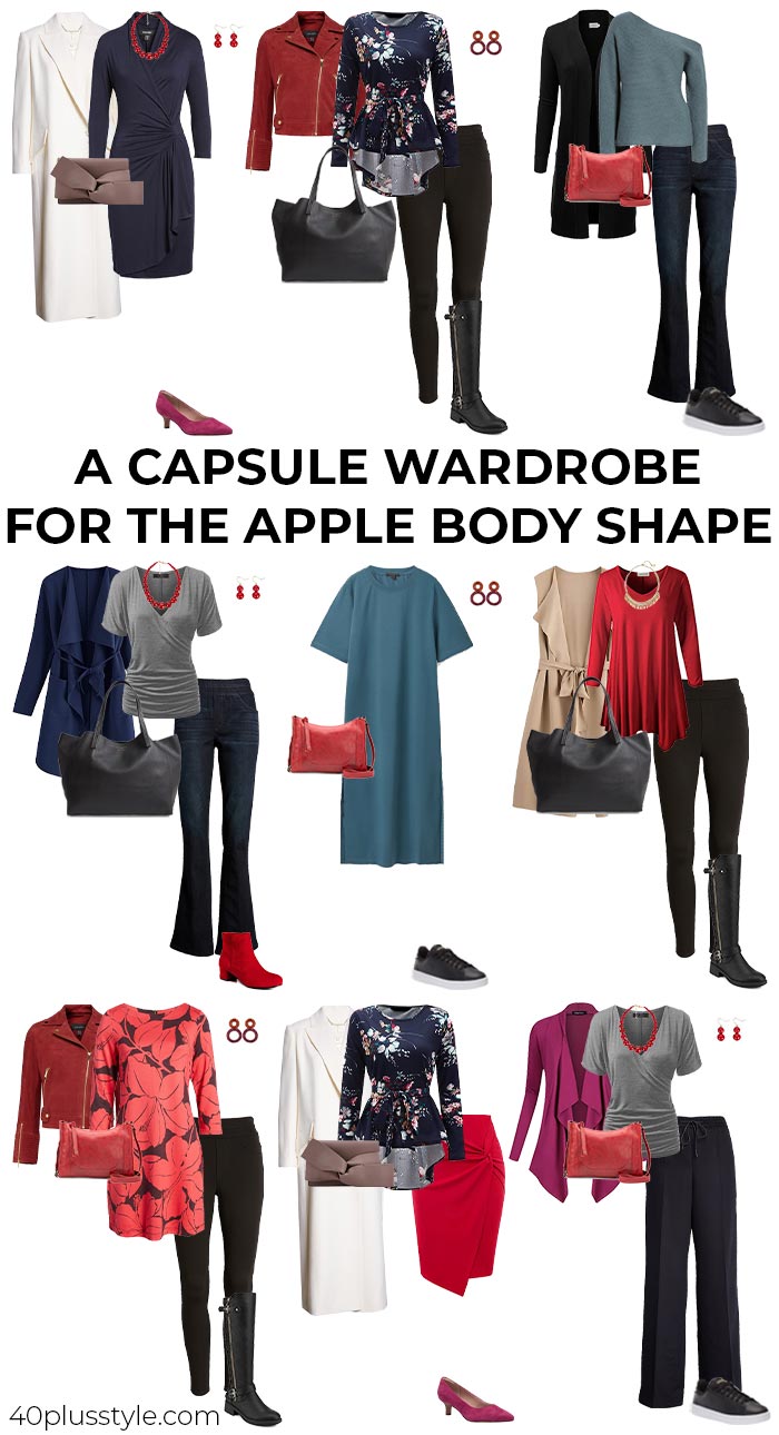 A capsule wardrobe for the apple body shape | 40plusstyle.com