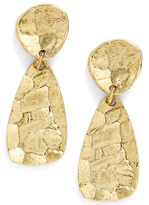 Gifts for women - Karine Sultan Athena Oval Drop Earrings | 40plusstyle.com