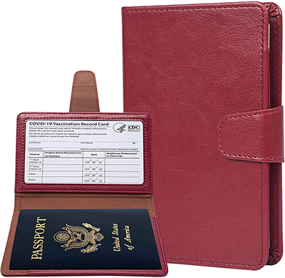 Travel gifts for women - Teskyer Passport and Vaccine Card Holder | 40plusstyle.com