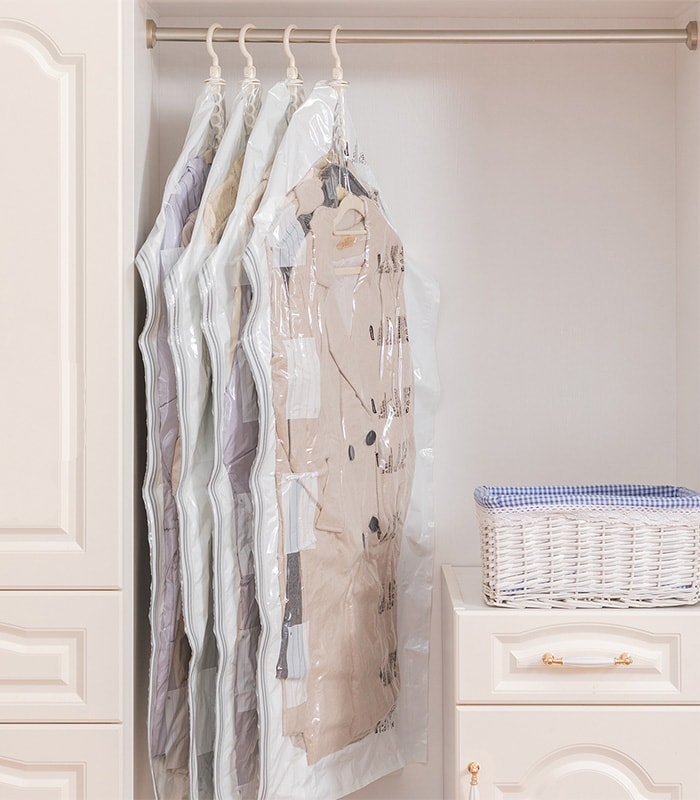 Vacuum Storage Bags in Closet Organizers 