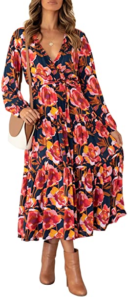 MITILLY Boho Printed Maxi Dress | 40plusstyle.com