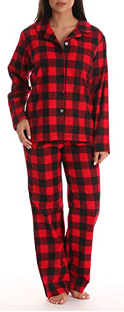 Just Love Long Sleeve Flannel Pajama Set | 40plusstyle.com
